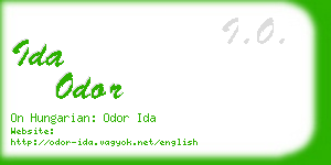 ida odor business card